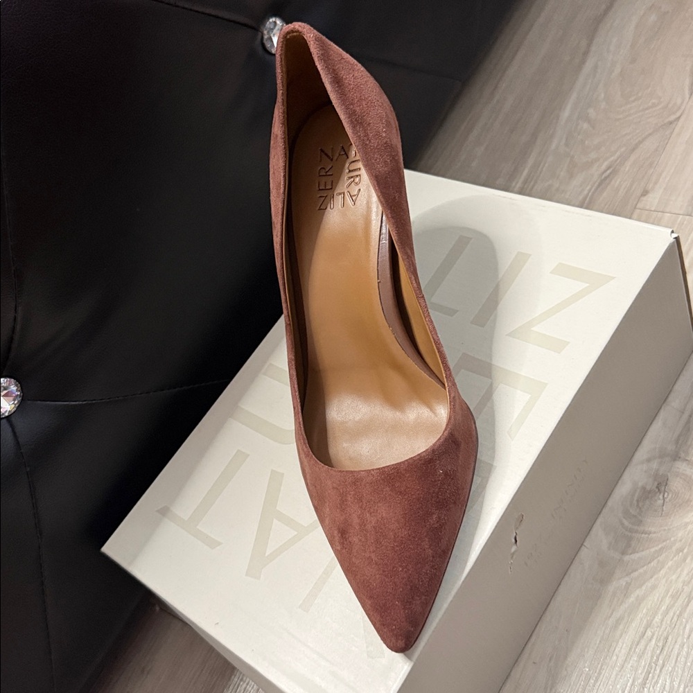 Naturalizer Women's Suede Pointed Toe Pump in Rust - Picture 6 of 6